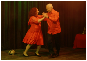 Couple dancing salsa
