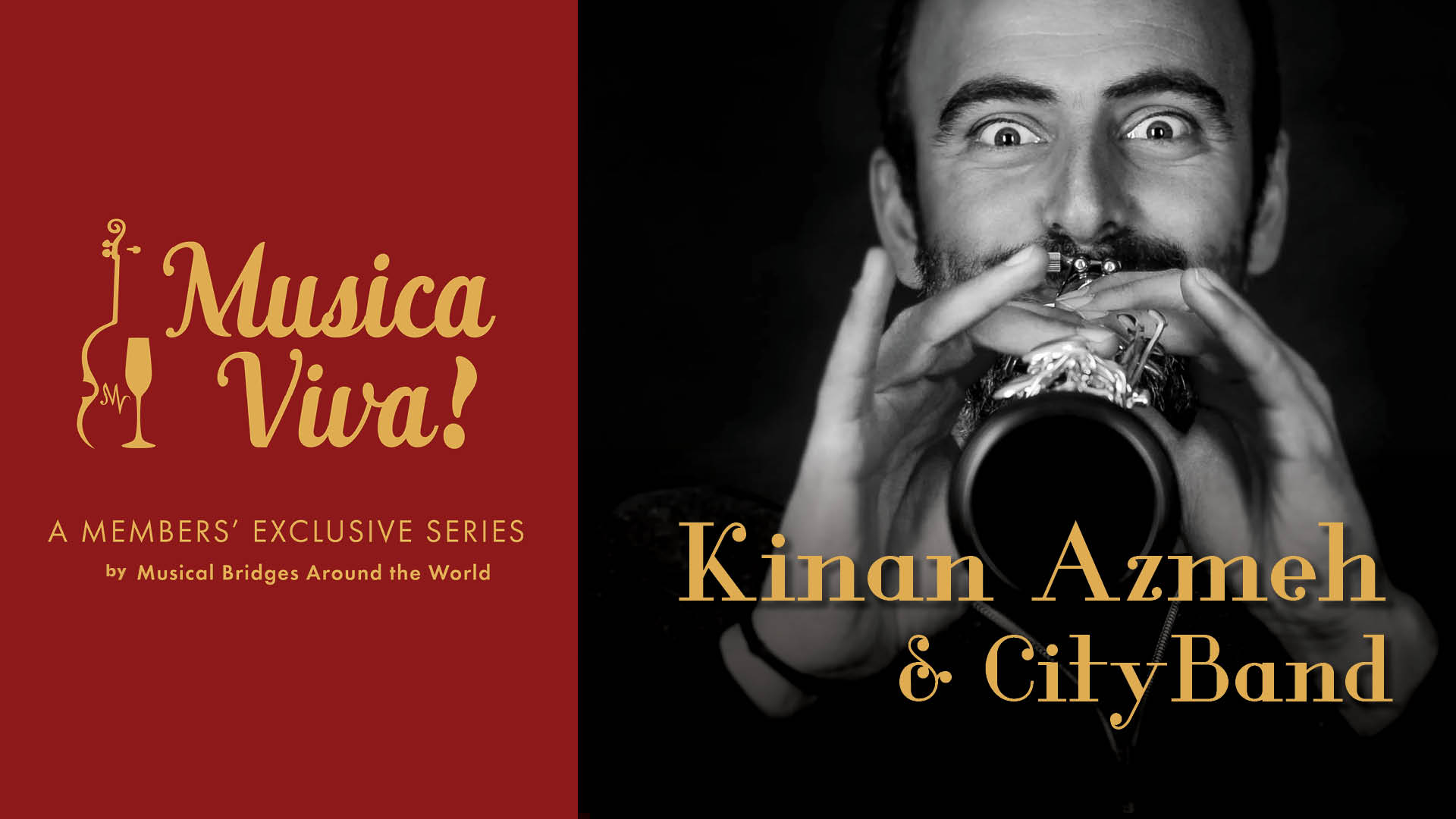 Kinan Azmeh & City Band Concert Graphic apart of Musical Bridges Around the World's Musica Viva Membership Concert Series