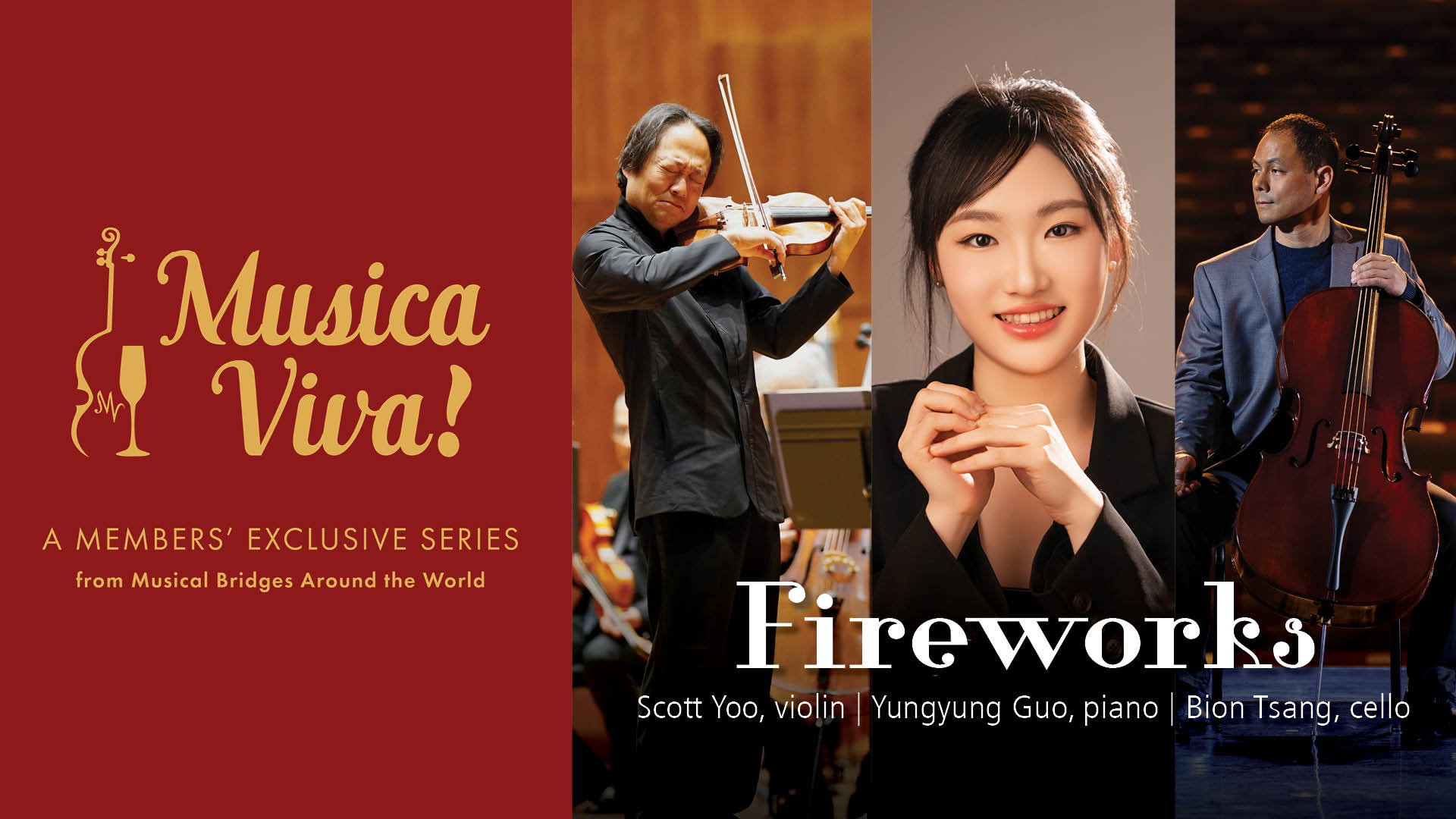 Fireworks Concert Graphic apart of Musical Bridges Around the World's Musica Viva Membership Concert Series