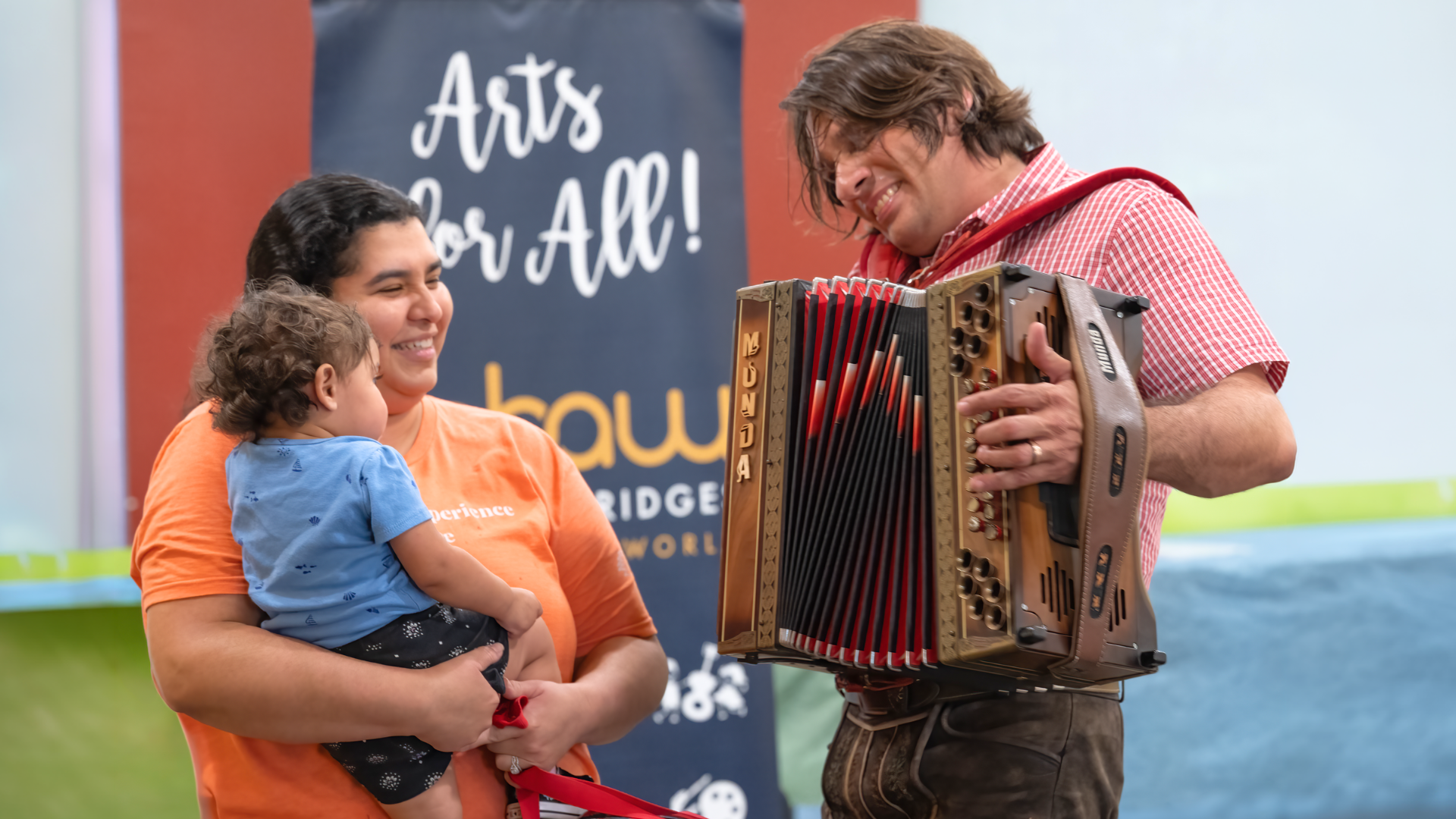 Alex Meixner playing the accordion